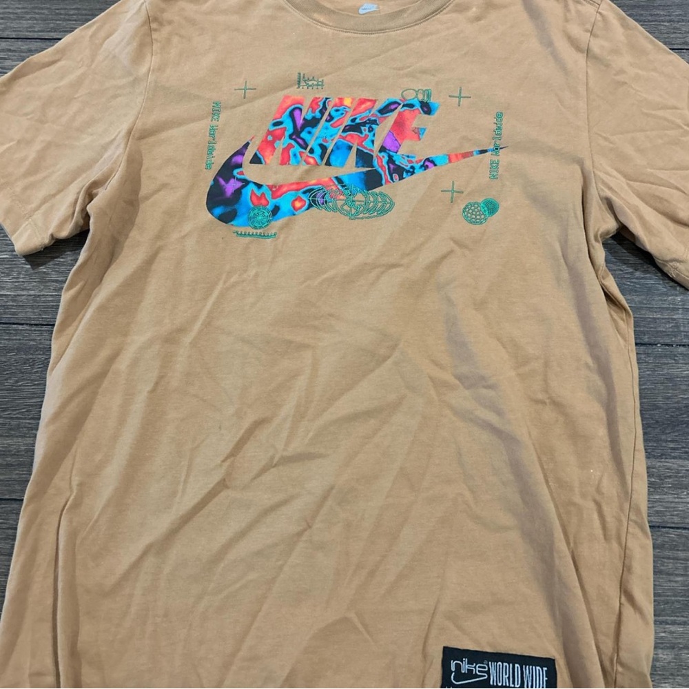 Nike Multicolor Graphic Tan Men's Tee